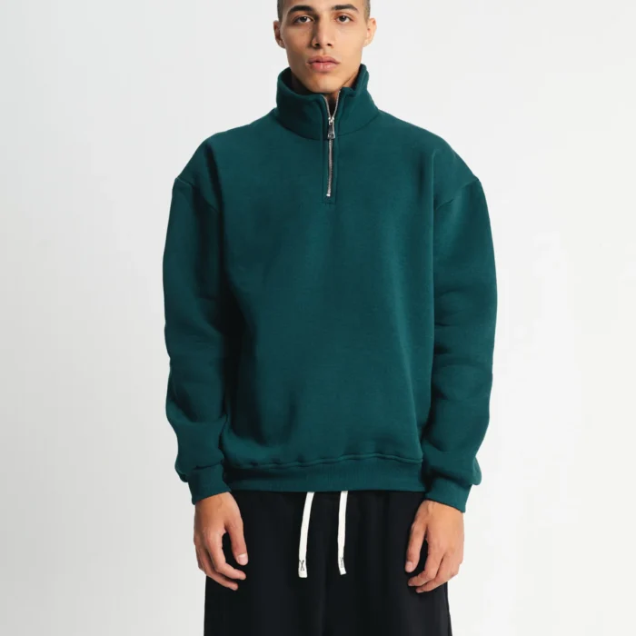 Olive Quarter-Zip